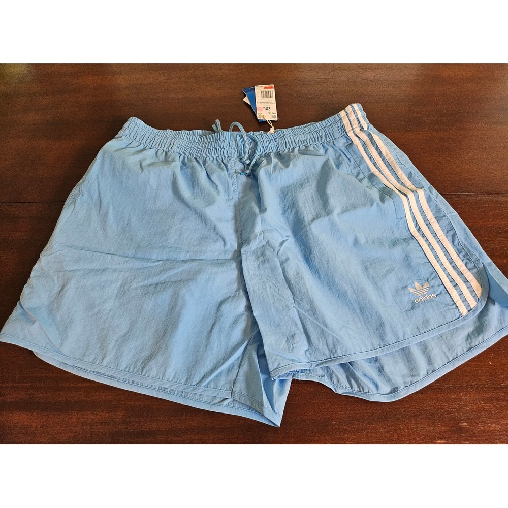 Adidas Sprinter Shorts Mens 2XL Blue Originals 3-Stripe Nylon IM9434